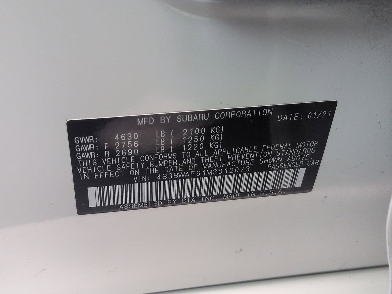 Thumbnail: 2021 Subaru Legacy - 38