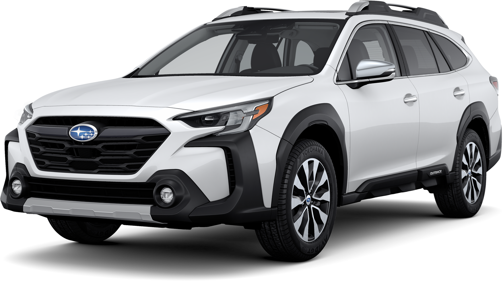 white Subaru Outback SUV jellybean