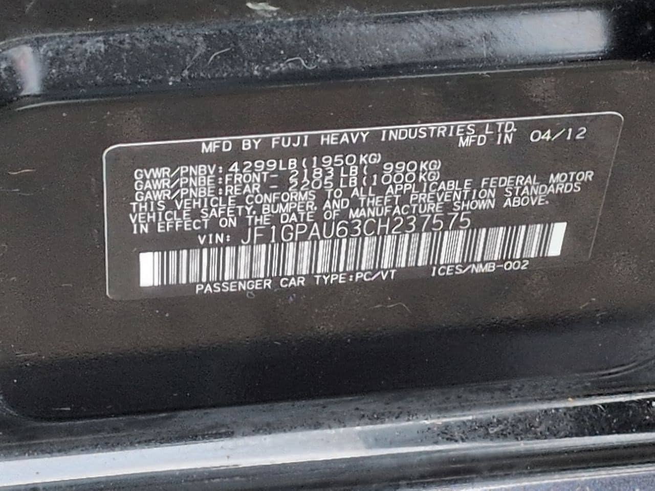 Thumbnail: 2012 Subaru Impreza - 38