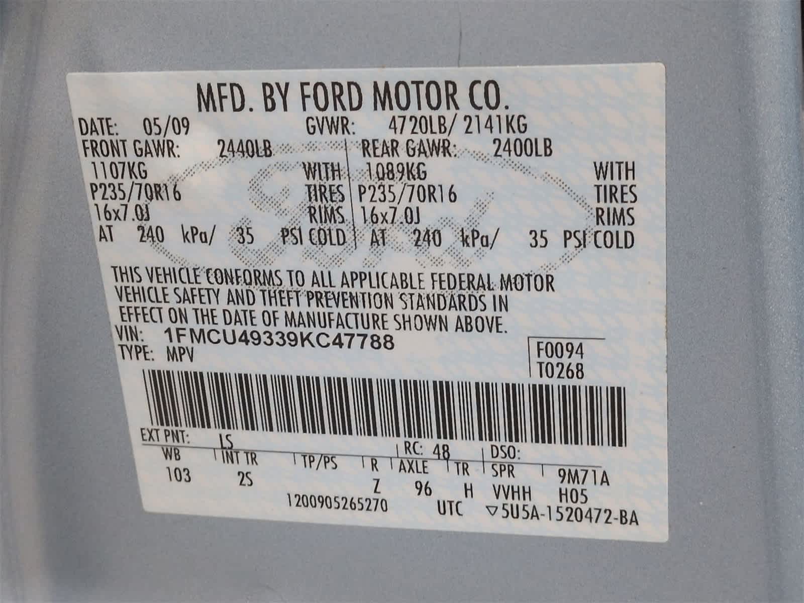 Thumbnail: 2009 Ford Escape - 35