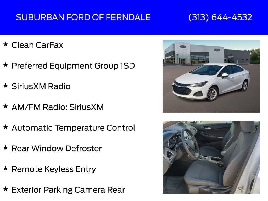 Used 2019 Chevrolet Cruze LT Sedan