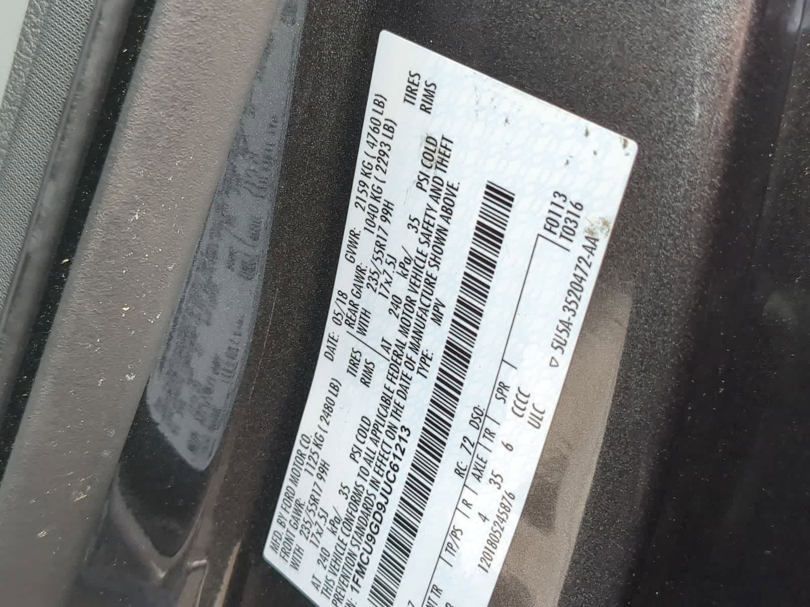 2018 Ford Escape SE 37