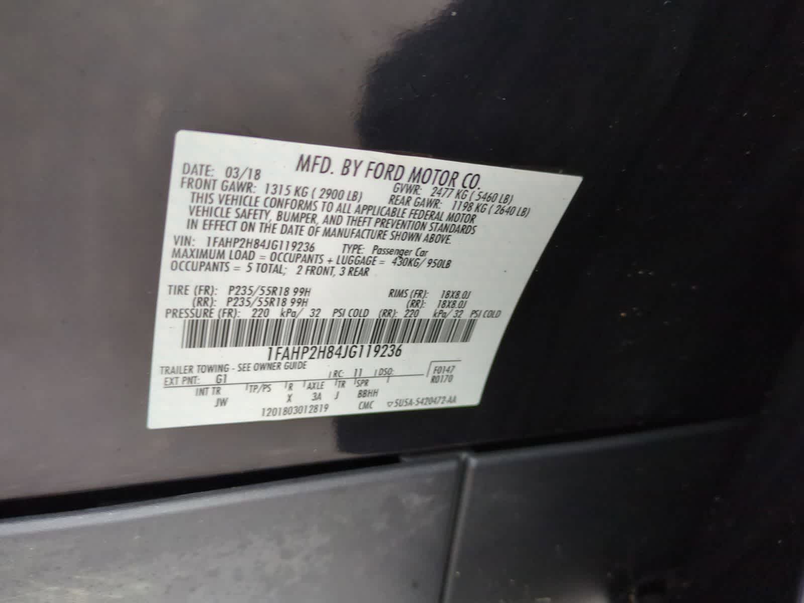 Thumbnail: 2018 Ford Taurus - 36