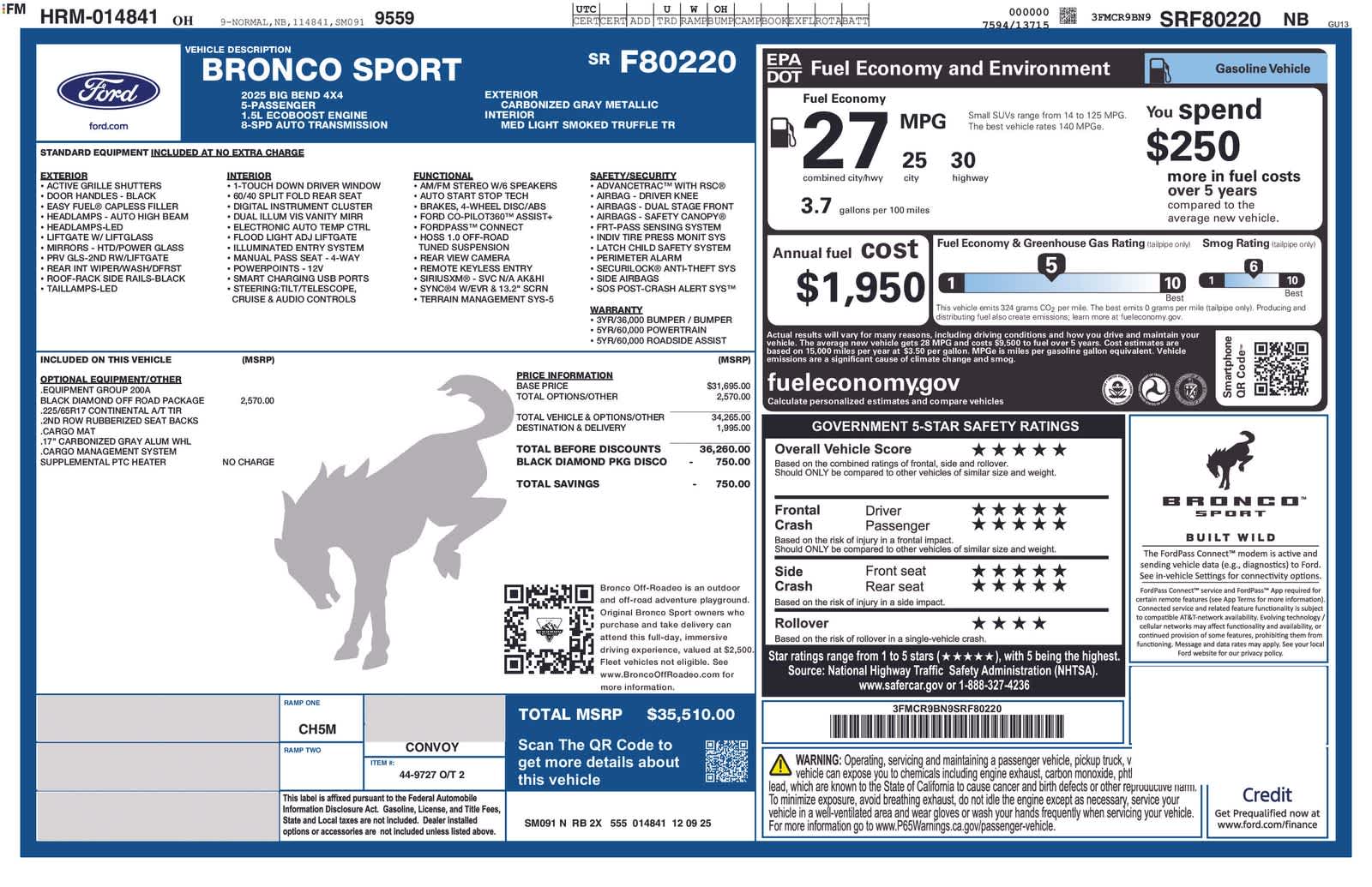 Thumbnail: 2025 Ford Bronco Sport - 5