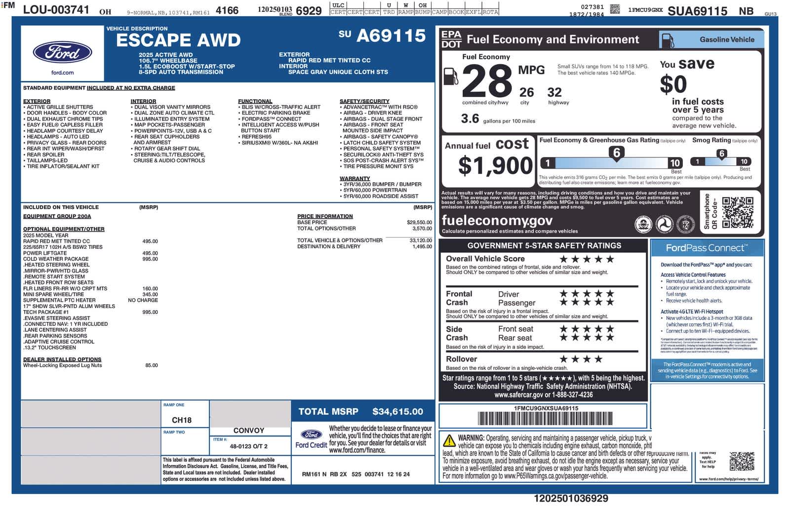 2025 Ford Escape Active 5