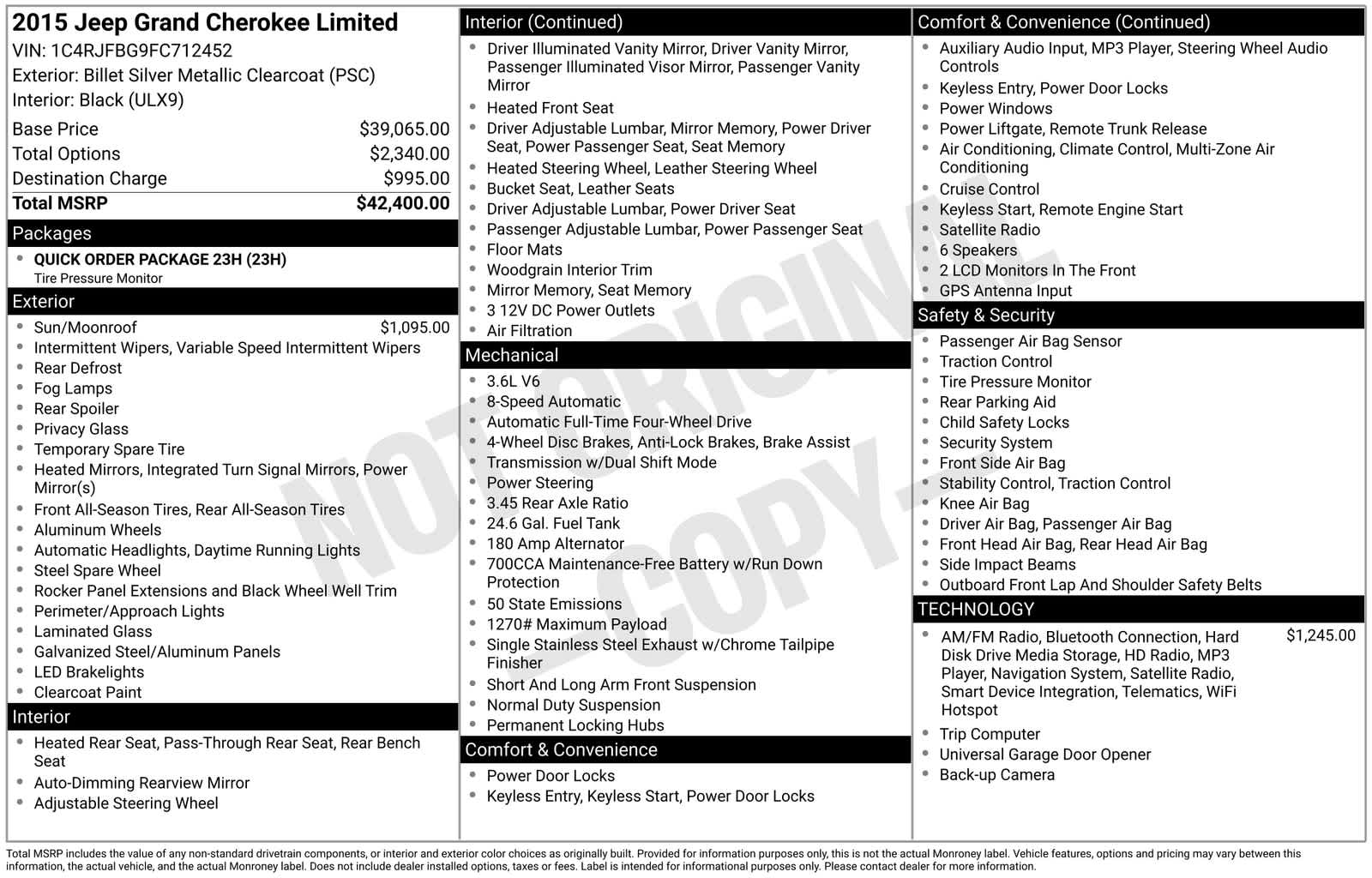 Thumbnail: 2015 Jeep Grand Cherokee - 5