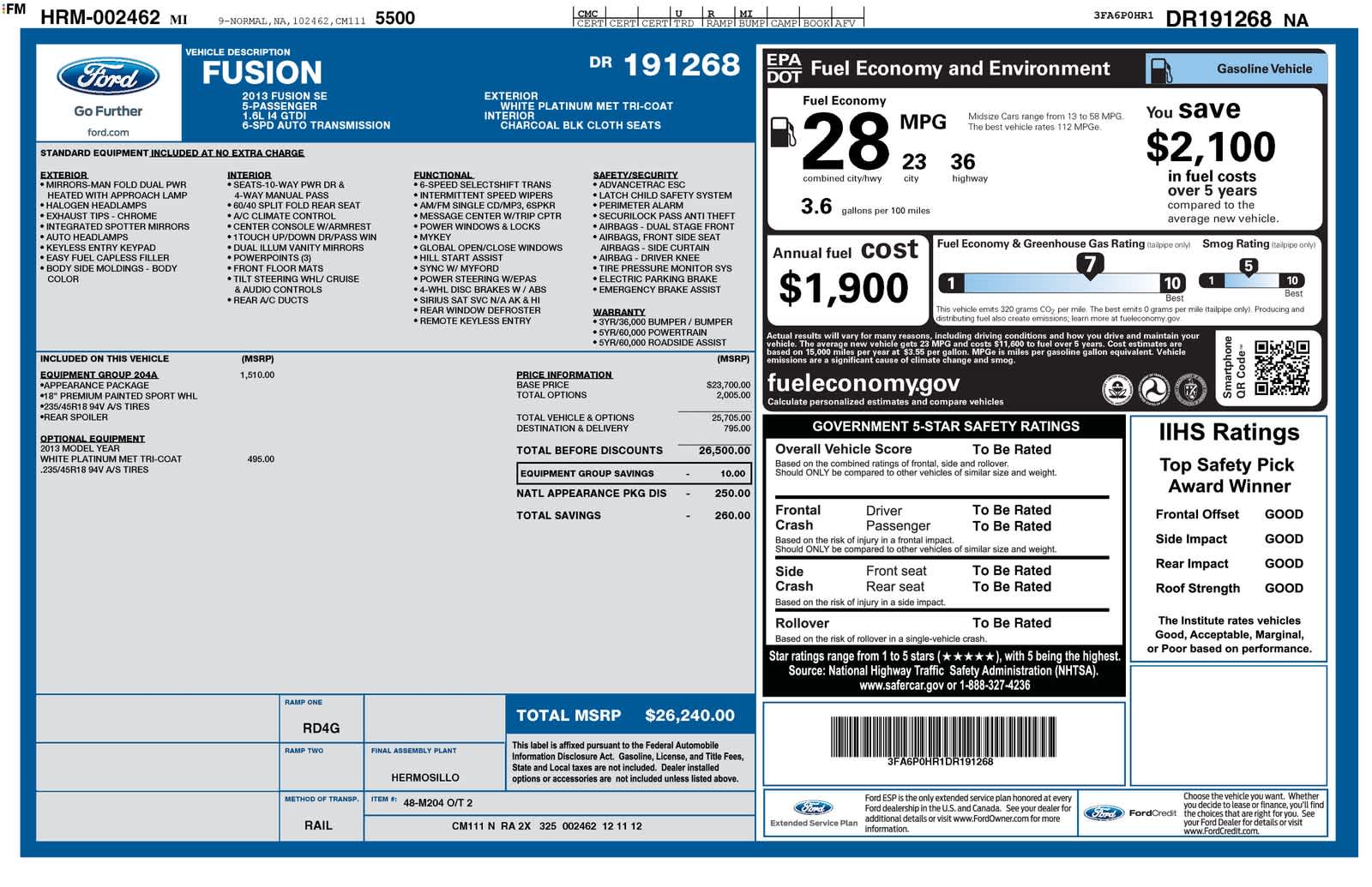 Thumbnail: 2013 Ford Fusion - 6