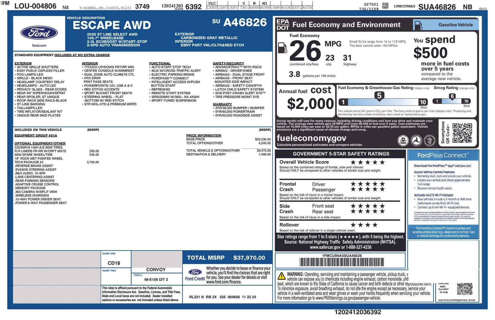 2025 Ford Escape ST-Line Select 6