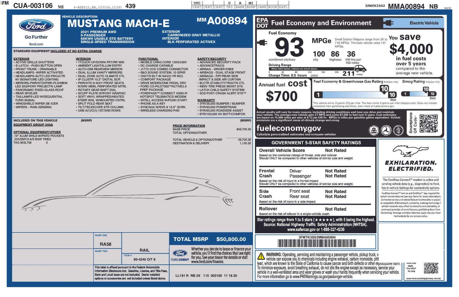 Thumbnail: 2021 Ford Mustang Mach-E - 6