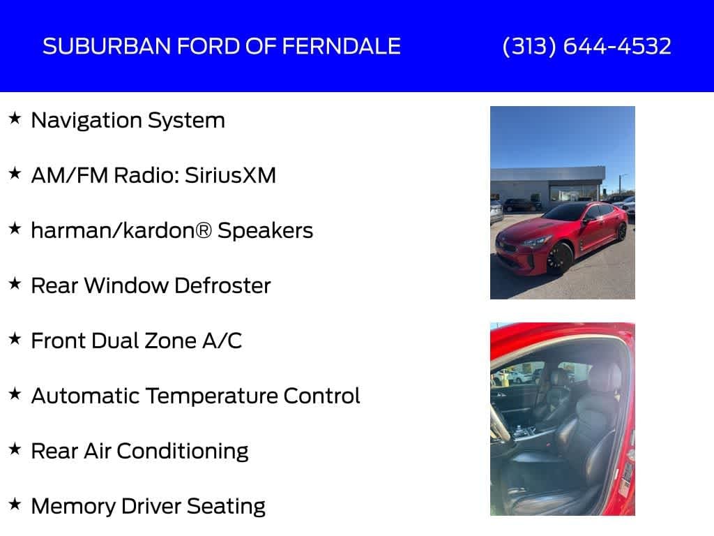 Used 2018 Kia Stinger GT2 Sedan