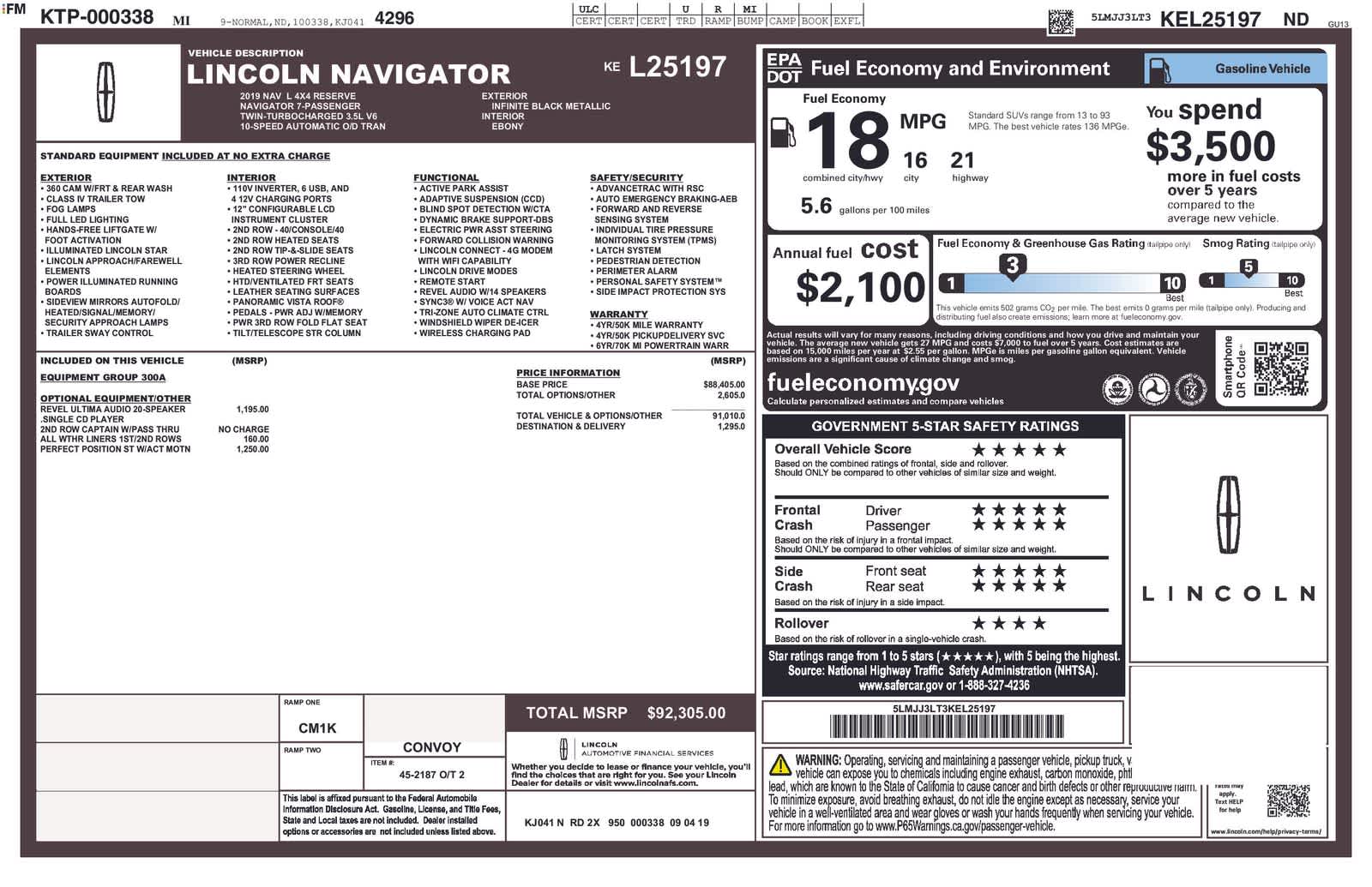 Thumbnail: 2019 Lincoln Navigator L - 6