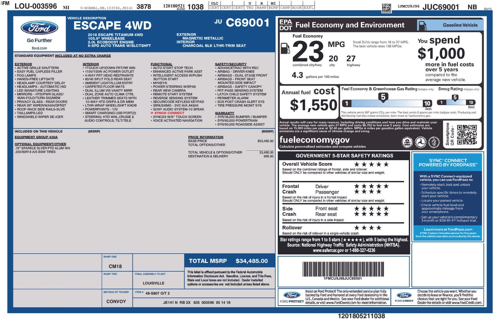 Thumbnail: 2018 Ford Escape - 5