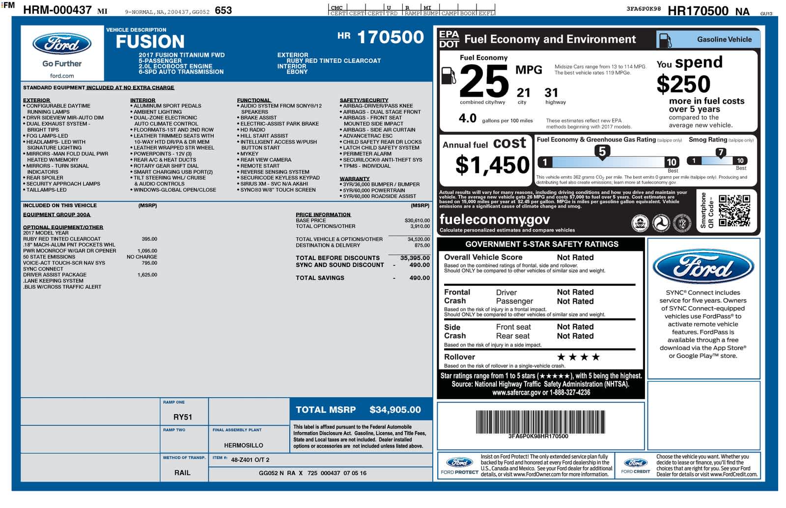 Thumbnail: 2017 Ford Fusion - 6