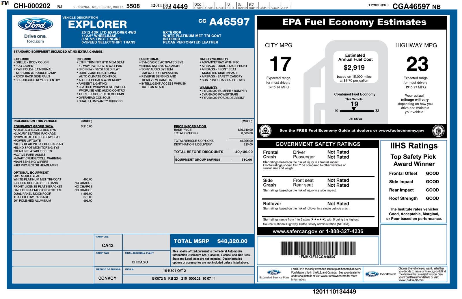 2012 Ford Explorer Limited 6