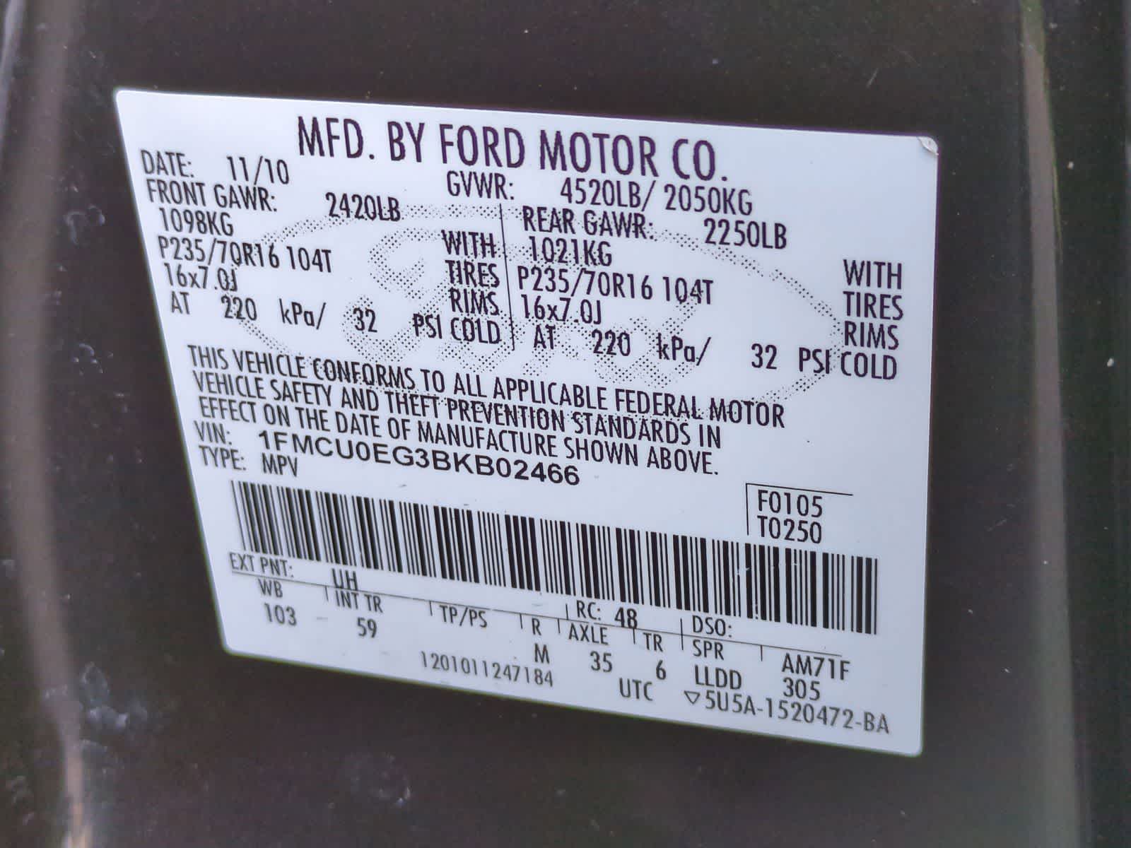 Thumbnail: 2011 Ford Escape - 38