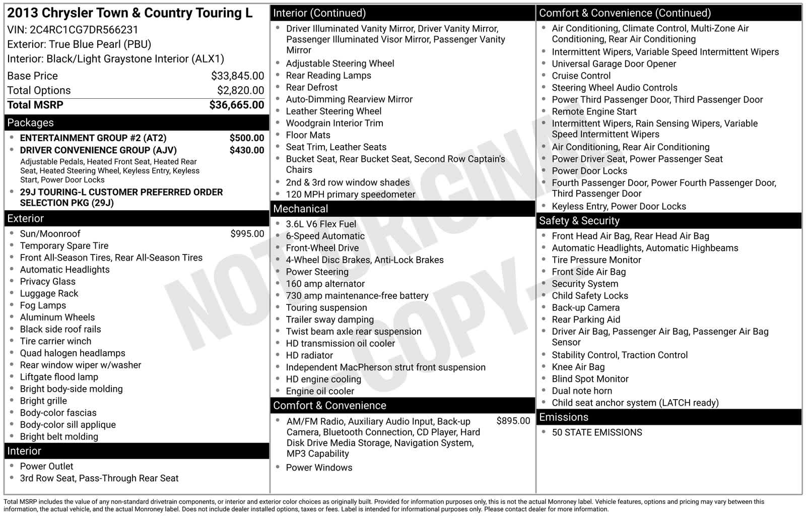 Thumbnail: 2013 Chrysler Town & Country - 6