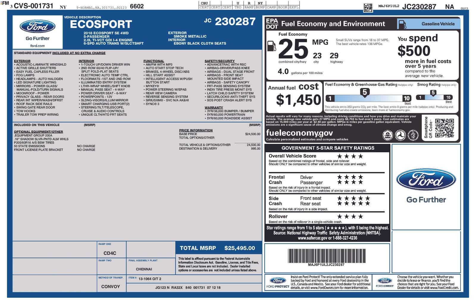 Thumbnail: 2018 Ford EcoSport - 6
