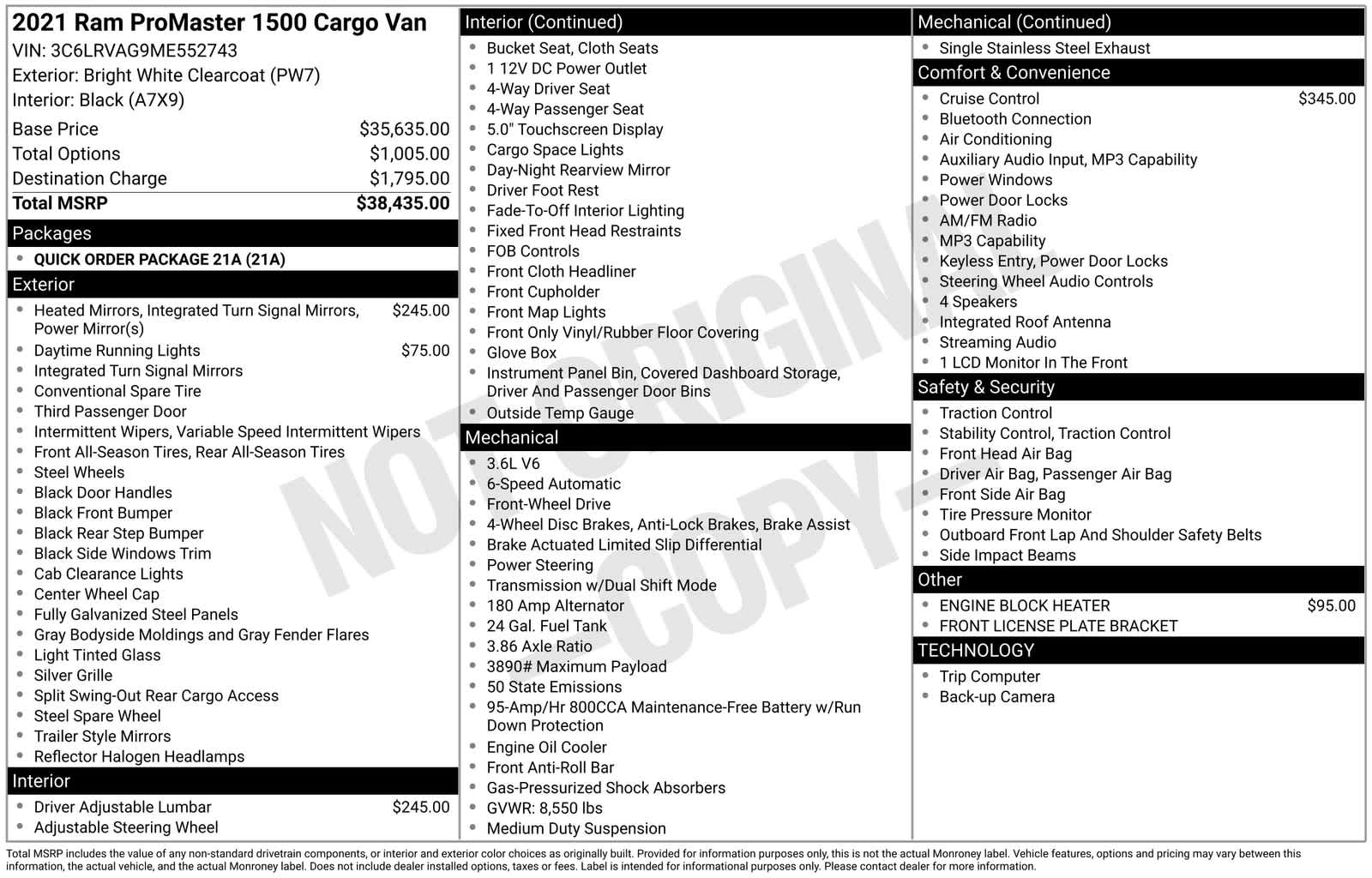 Thumbnail: 2021 RAM ProMaster - 6