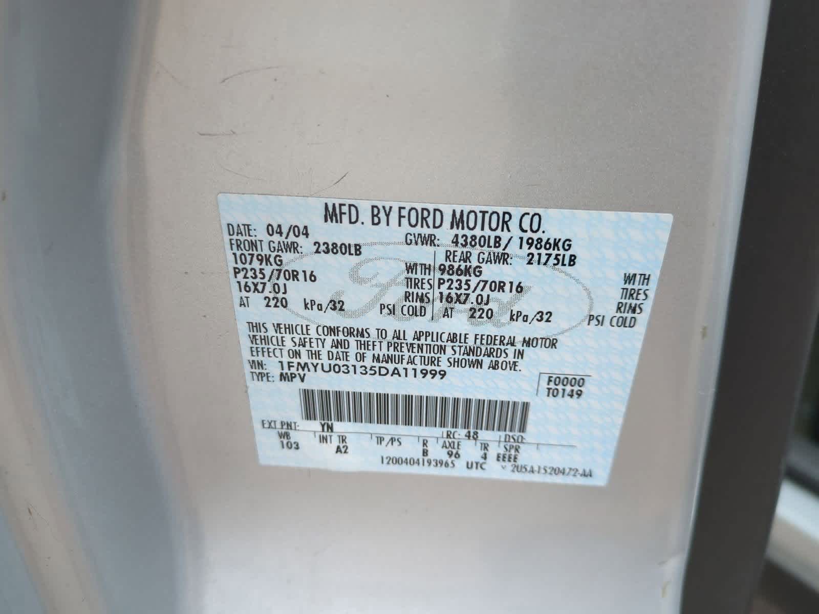 Thumbnail: 2005 Ford Escape - 34