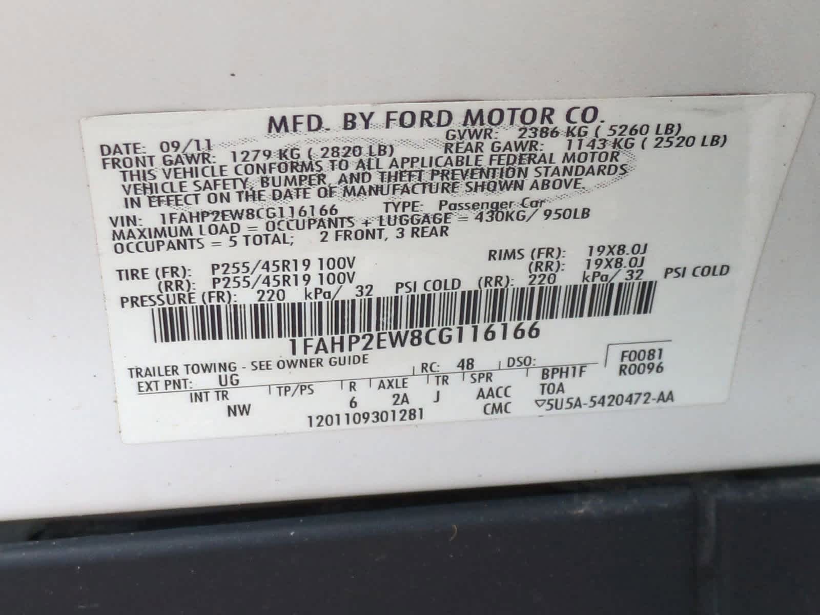 Thumbnail: 2012 Ford Taurus - 36