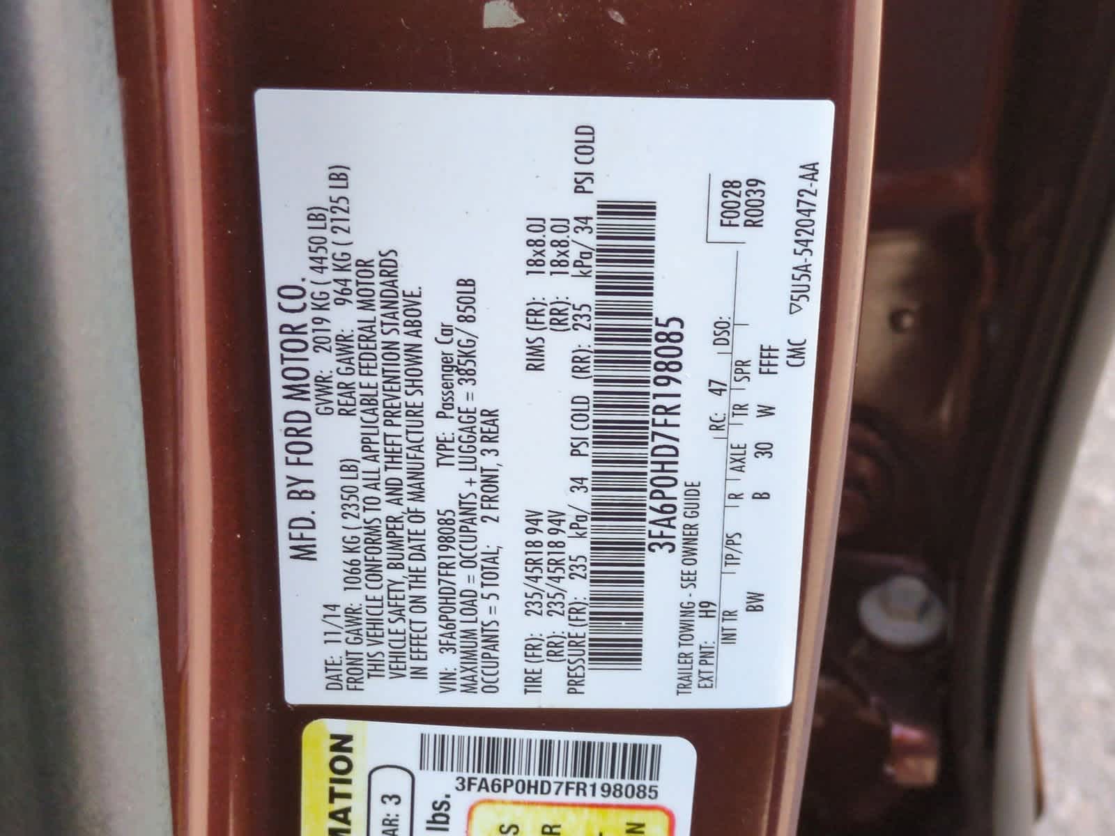 2015 Ford Fusion SE 38