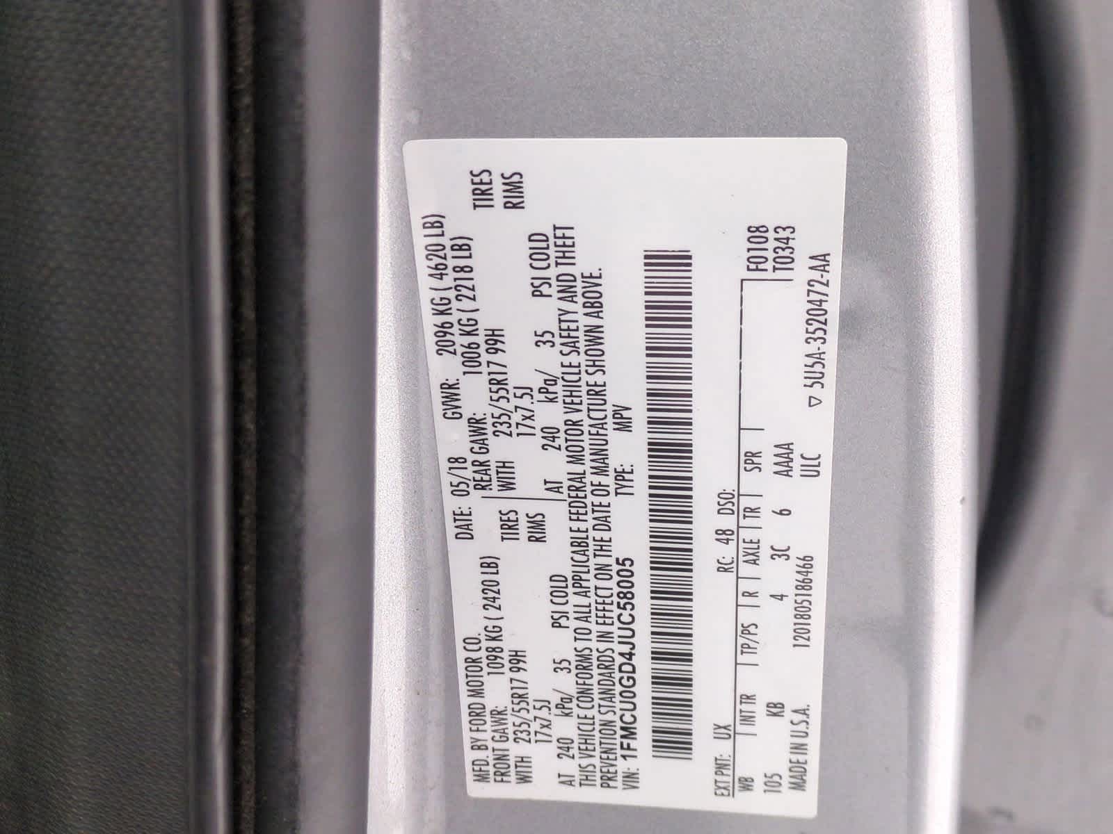 Thumbnail: 2018 Ford Escape - 34