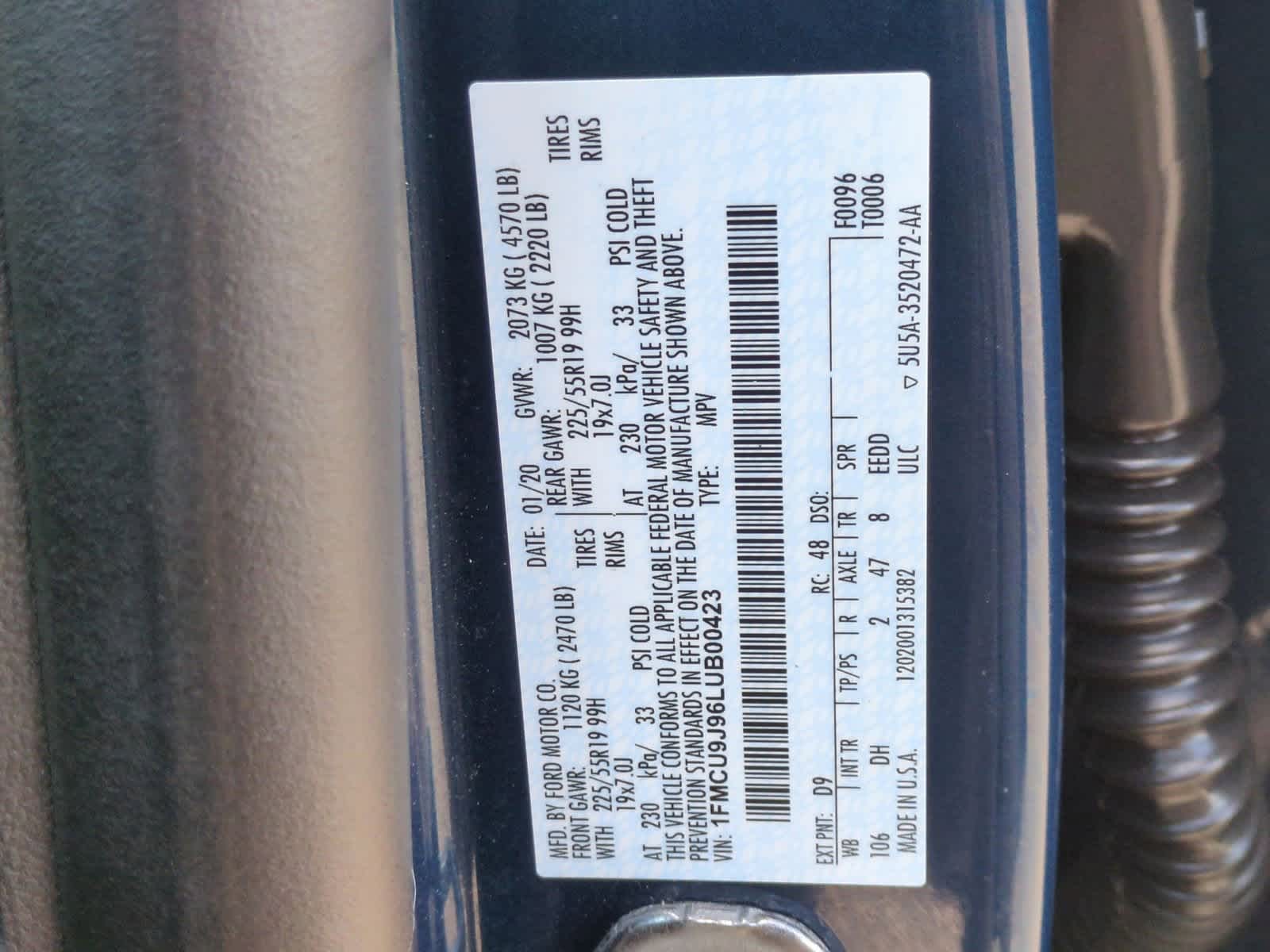 Thumbnail: 2020 Ford Escape - 38