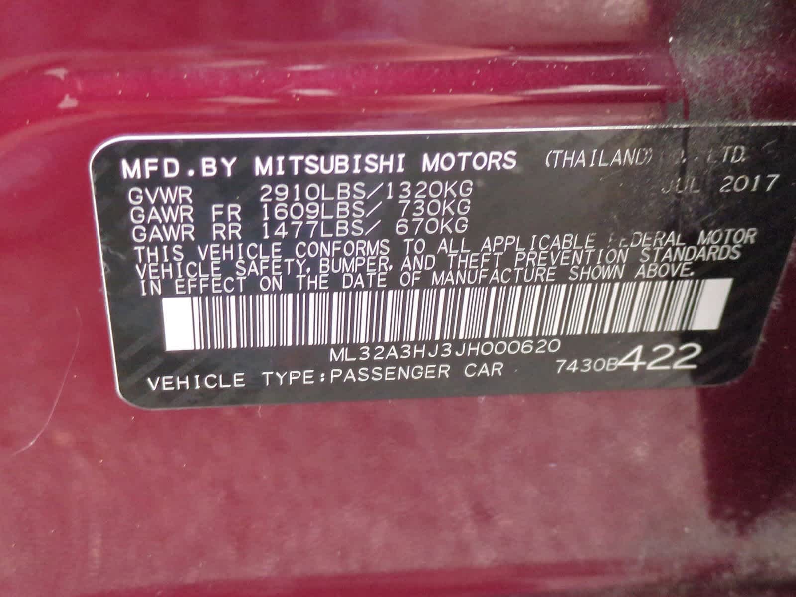 2018 Mitsubishi Mirage ES 33