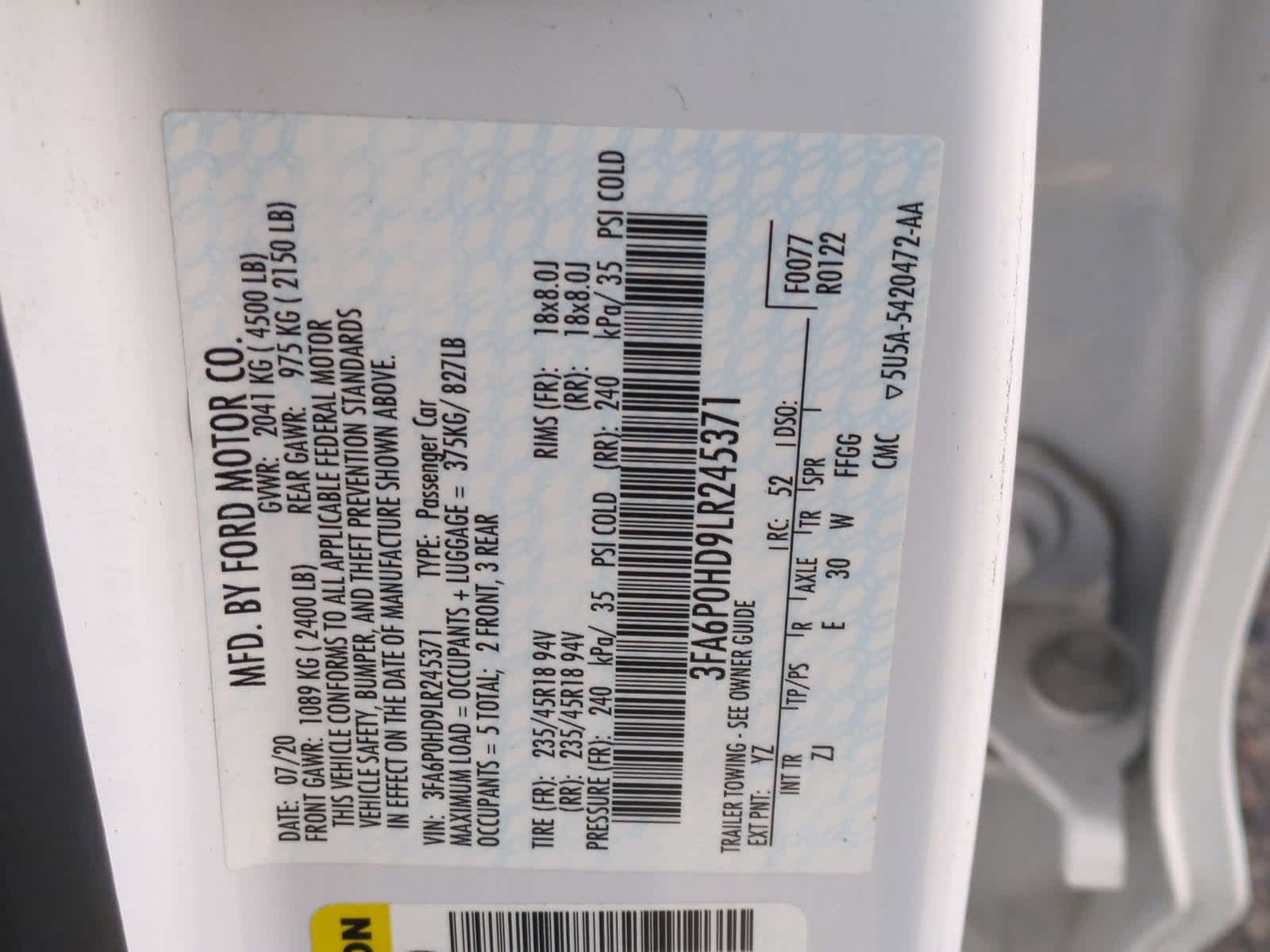 Thumbnail: 2020 Ford Fusion - 34