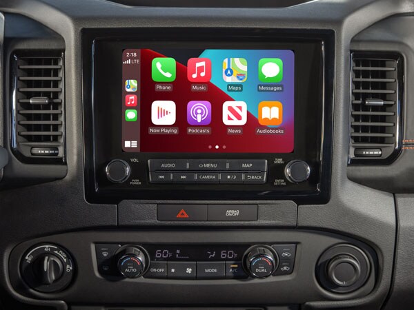 2022 Nissan Frontier Infotainment Touchscreen System with Apple CarPlay