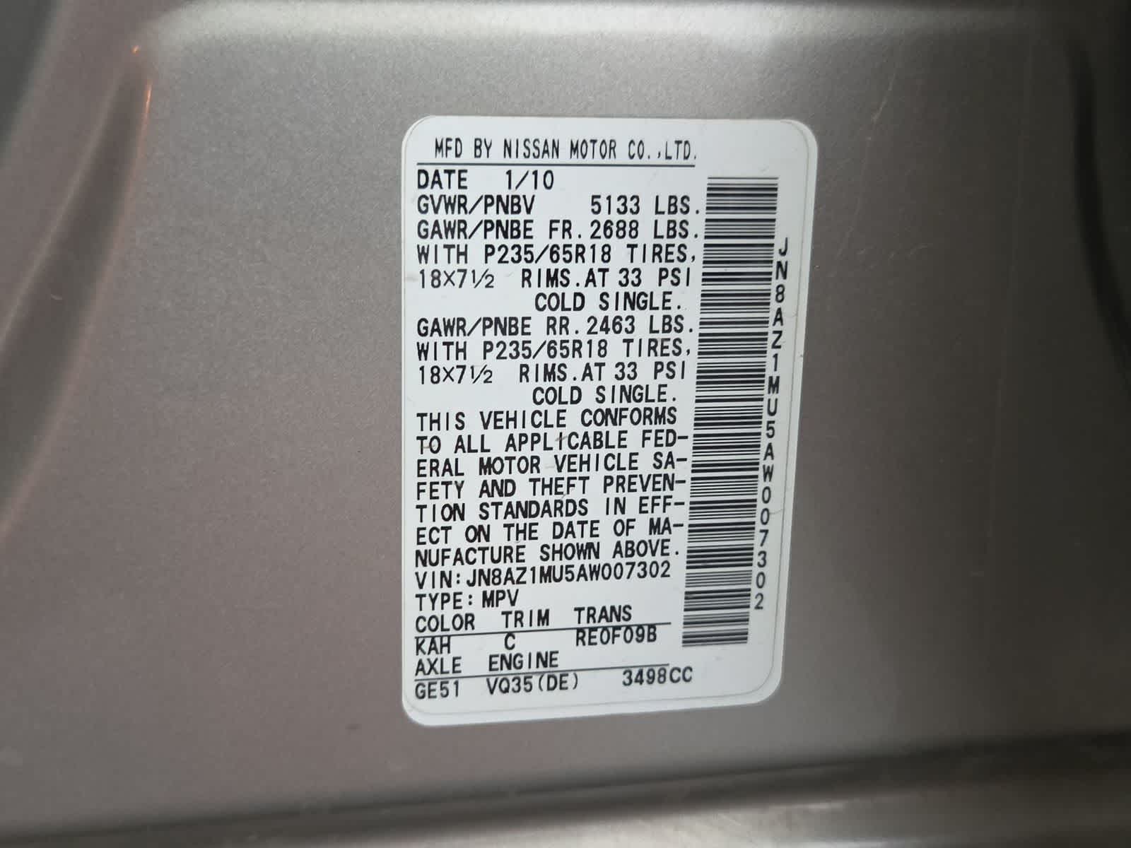 Thumbnail: 2010 Nissan Murano - 24