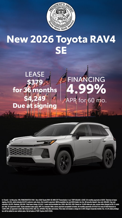 New Fuel-Efficient Toyota Vehicles for Sale in Klamath Falls, OR
