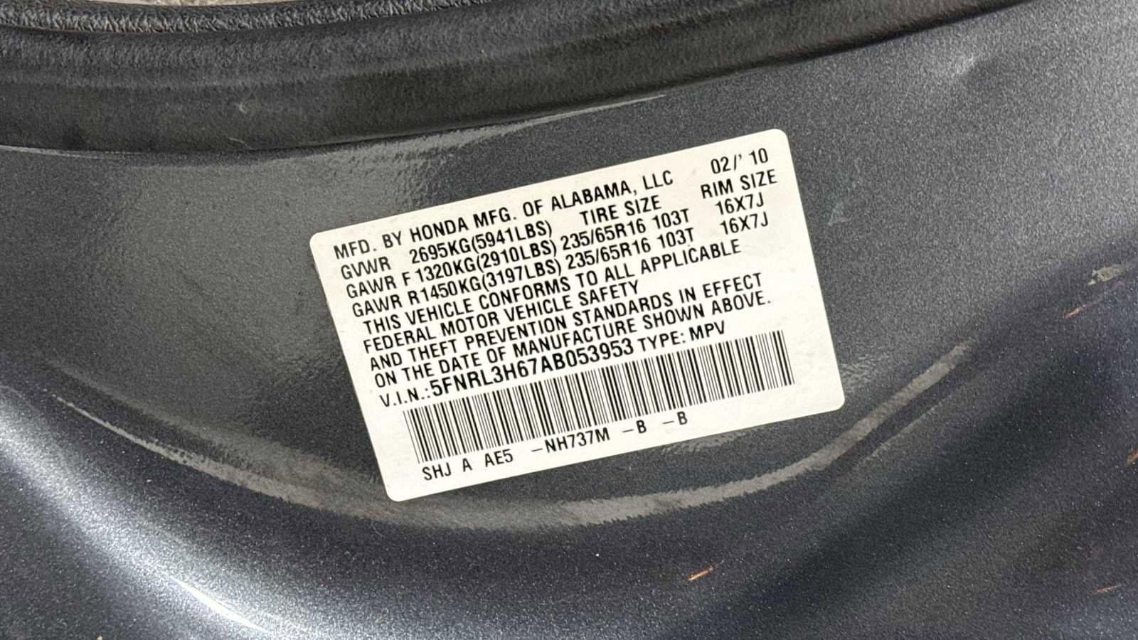 Thumbnail: 2010 Honda Odyssey - 12