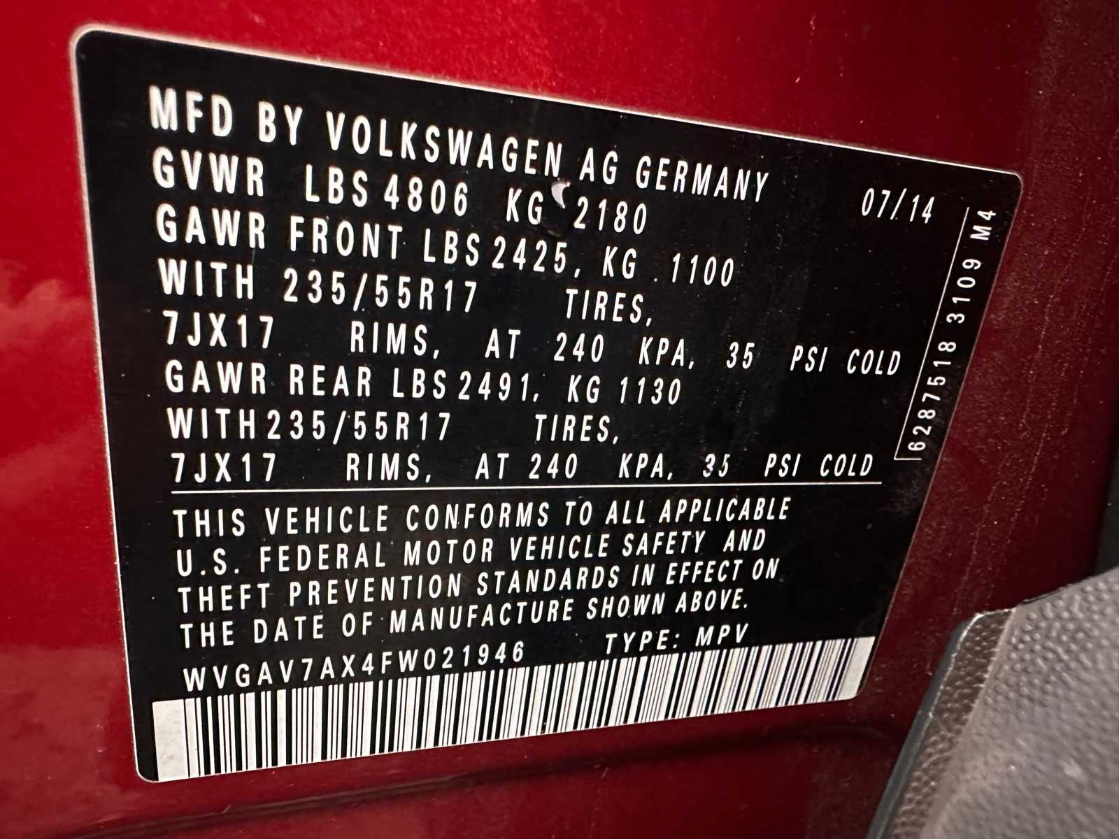 Thumbnail: 2015 Volkswagen Tiguan - 22