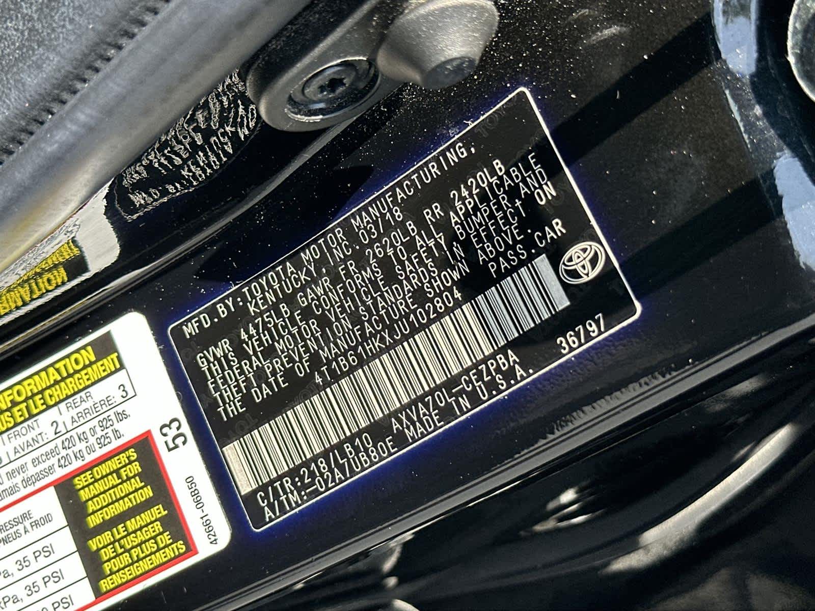 2018 Toyota Camry XSE 21