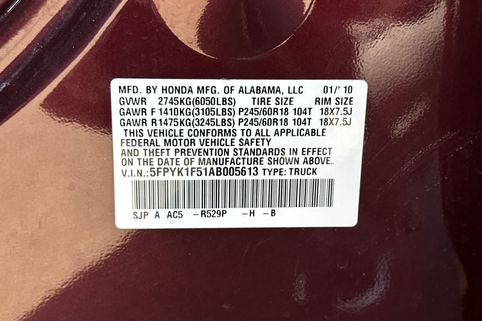 Thumbnail: 2010 Honda Ridgeline - 31