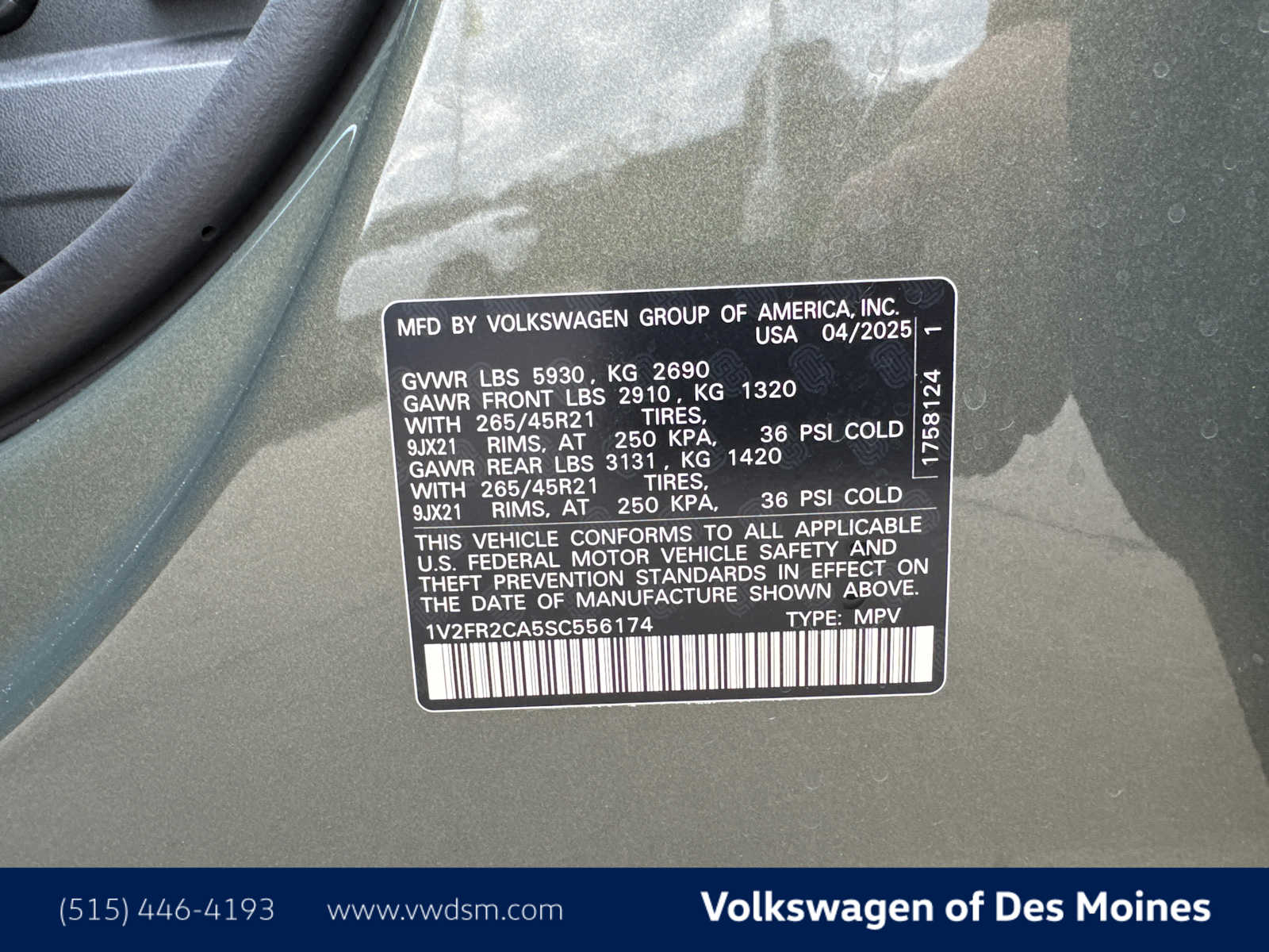 2025 Volkswagen Atlas SEL 22
