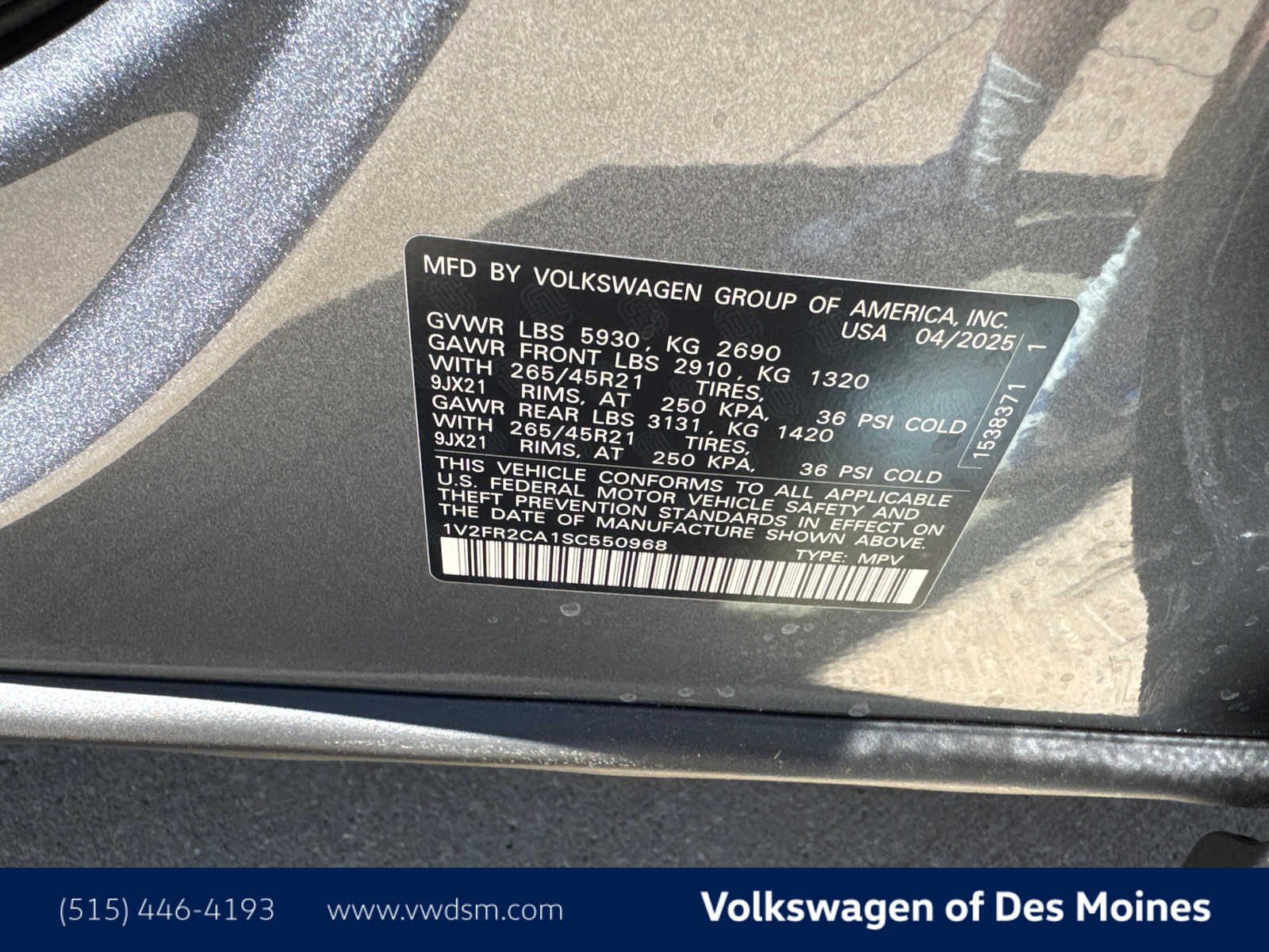 2025 Volkswagen Atlas SEL 22