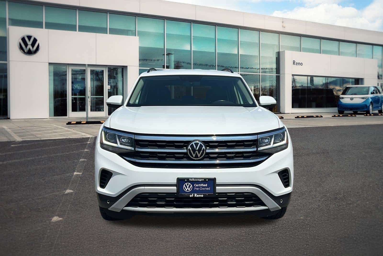 Certified 2021 Volkswagen Atlas SE w/Tech with VIN 1V2HR2CA8MC553538 for sale in Reno, NV