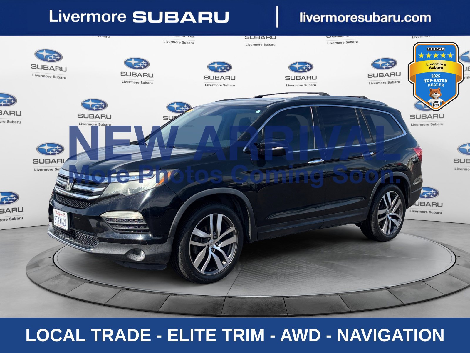 Used 2016 Honda Pilot Elite with VIN 5FNYF6H04GB052705 for sale in Livermore, CA