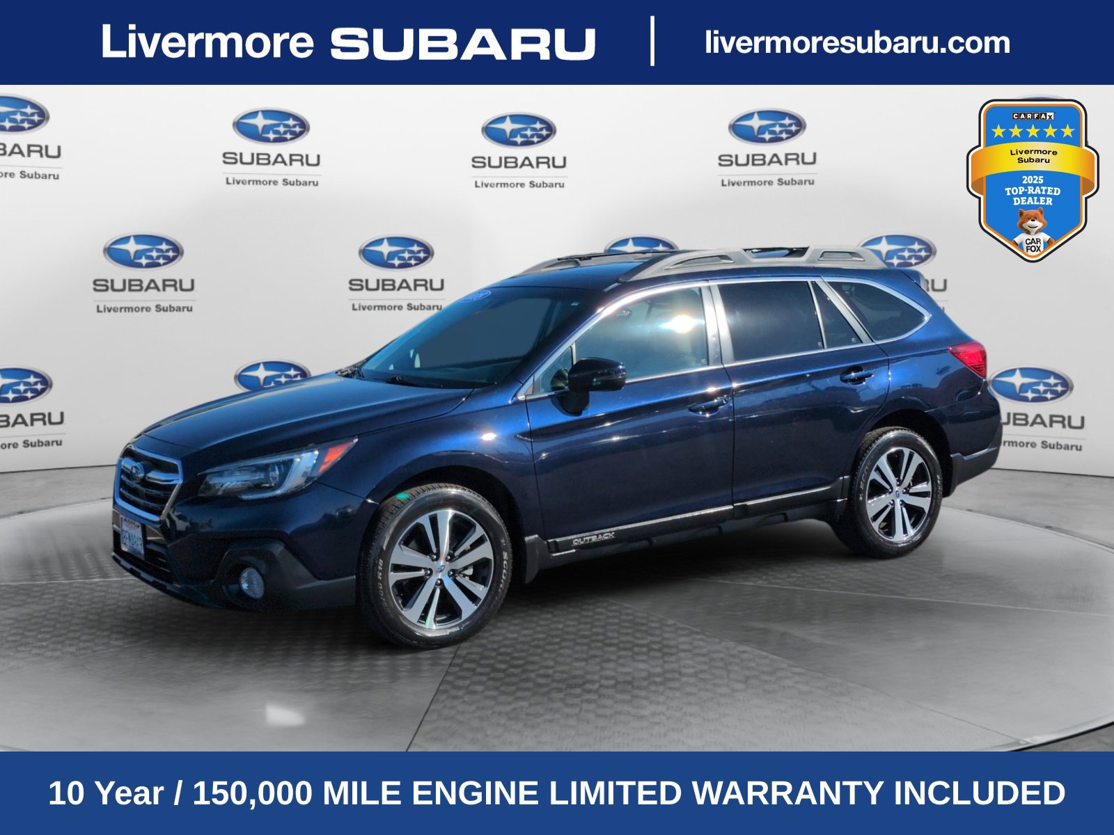 Used 2018 Subaru Outback Limited with VIN 4S4BSENC2J3379940 for sale in Livermore, CA