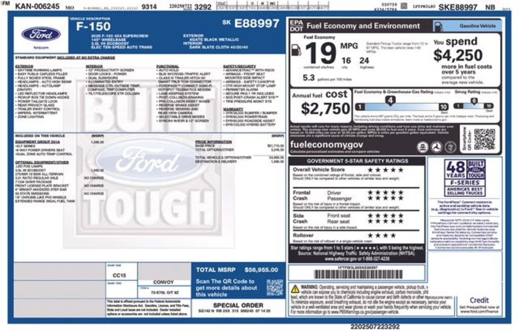 Used 2025 Ford F-150 XLT Truck SuperCrew Cab