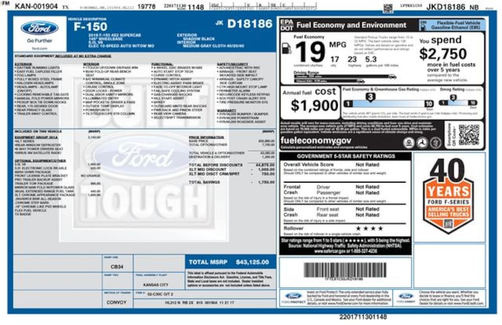 Used 2018 Ford F-150  Truck SuperCab Styleside