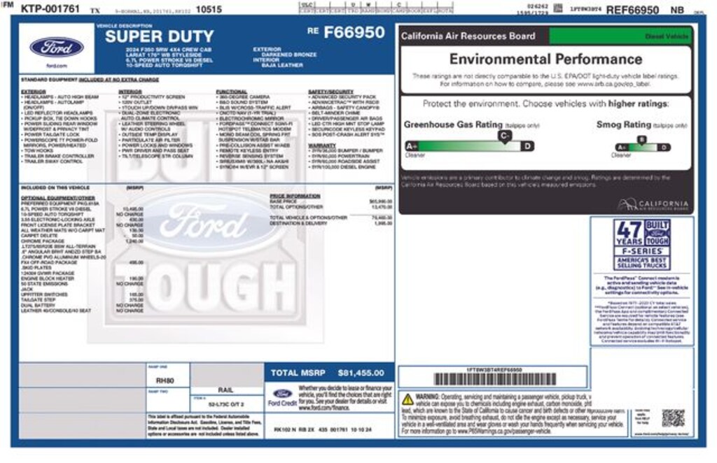 Used 2024 Ford F-350 Lariat Truck Crew Cab