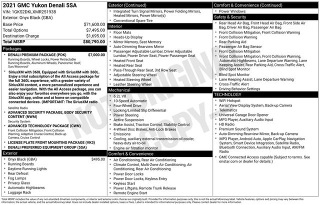 Used 2021 GMC Yukon Denali SUV