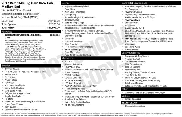 Used 2017 RAM Ram 1500 Pickup Big Horn with VIN 1C6RR7TT2HS731483 for sale in Lockhart, TX