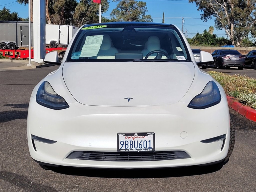 Used 2020 Tesla Model Y Long Range with VIN 5YJYGDEE4LF023801 for sale in Lodi, CA