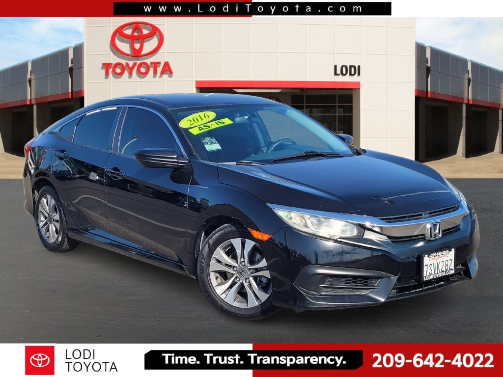 Used 2016 Honda Civic LX with VIN 19XFC2F55GE216640 for sale in Lodi, CA