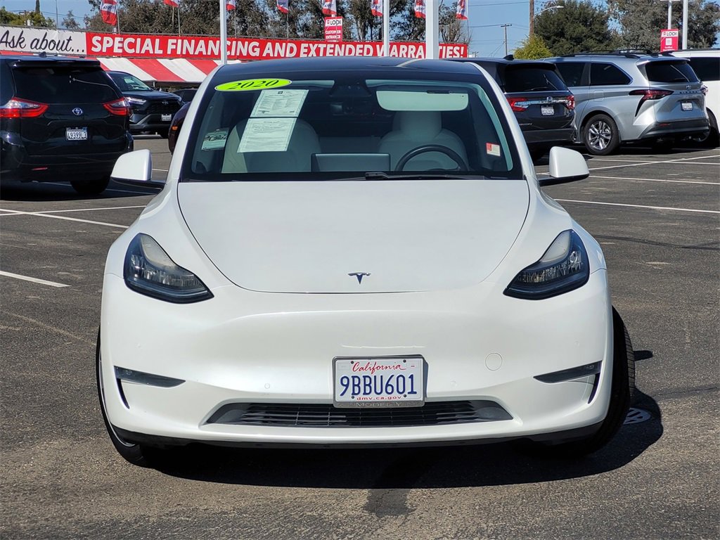 Used 2020 Tesla Model Y Long Range with VIN 5YJYGDEE4LF023801 for sale in Lodi, CA