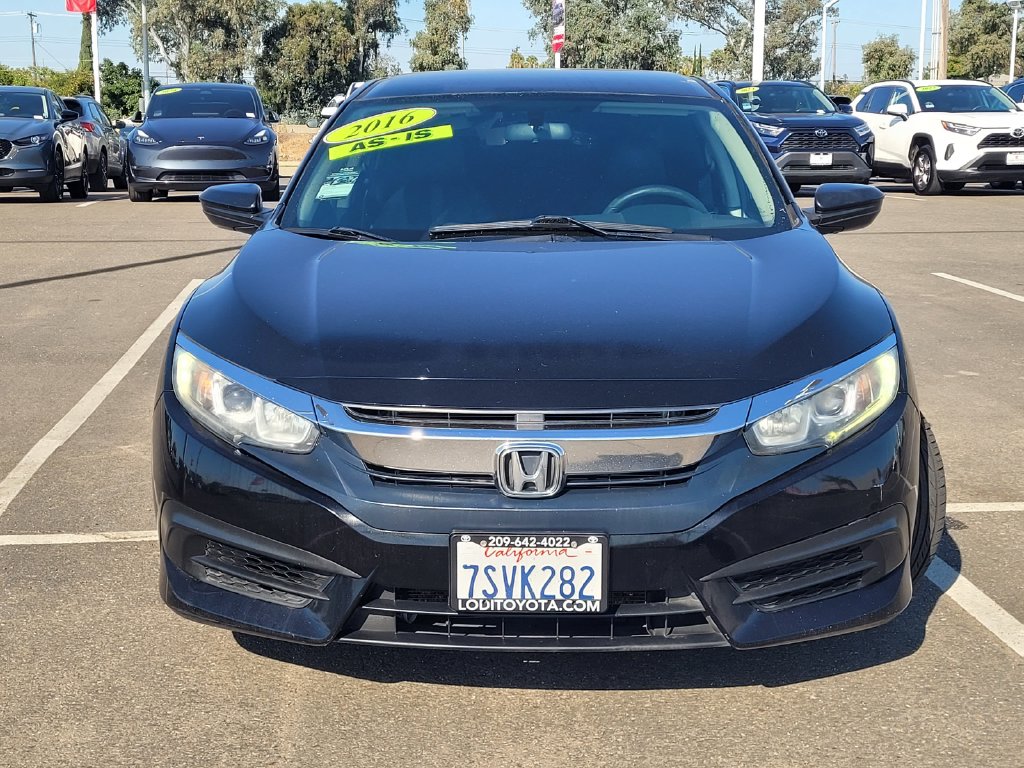 Used 2016 Honda Civic LX with VIN 19XFC2F55GE216640 for sale in Lodi, CA